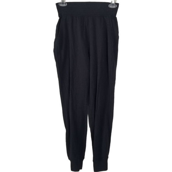 Lululemon Black Joggers Textured Rainbow Speckles Size 4 Running Training - Picture 1 of 12